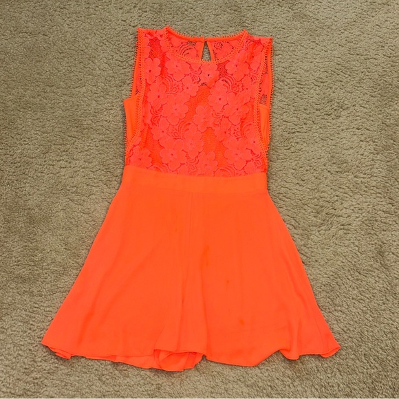 🧡🩷Gianni Bini Neon Mixed Media Romper🩷🧡 - Picture 9 of 10